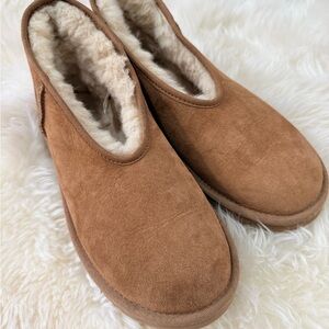 UGG Tan micro mini Boots with Cream Lining